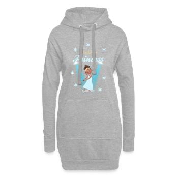 Papa Prinzessin - Hoodie-Kleid - Grau meliert - Vorne