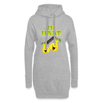 Je déteste le camping. Image du peigne et des poires * - Sweat-shirt à capuche long Femme - gris chiné - Devant