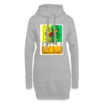 EC Flowers I Holiday I Gift I Summer I Mother's Day - Hoodie Dress - heather grey - Front