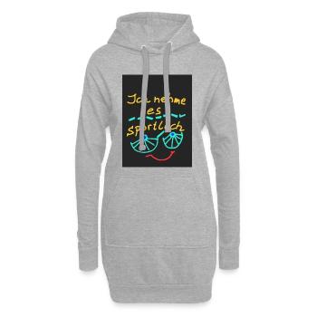 EG Sport I Vacances I Dictons I Positif I Cool - Sweat-shirt à capuche long Femme - gris chiné - Devant