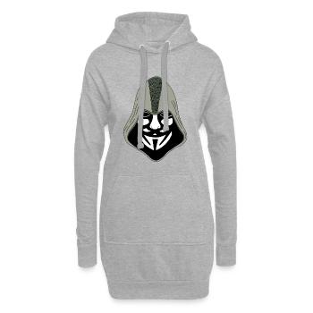 Anonyme - Sweat-shirt à capuche long Femme - gris chiné - Devant