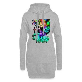 Feu d’artifice de danse fantastique - Sweat-shirt à capuche long Femme - gris chiné - Devant