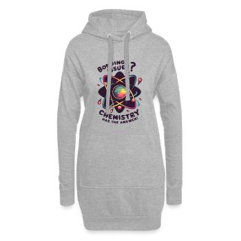 Problèmes de liaison ? La chimie a la réponse - Sweat-shirt à capuche long Femme - gris chiné - Devant