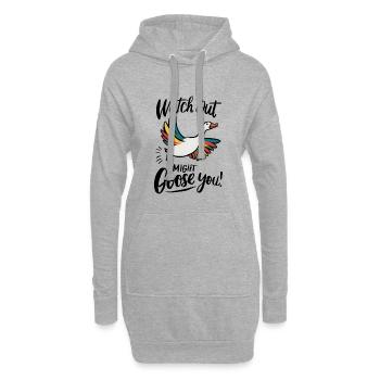 Attention, je pourrais vous énerver ! - Sweat-shirt à capuche long Femme - gris chiné - Devant