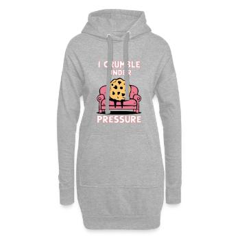 Je m’effondre sous la pression - Sweat-shirt à capuche long Femme - gris chiné - Devant