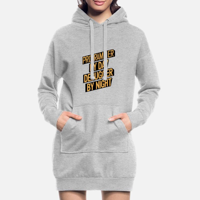 Programmer by Day, Debugger by Night Hoodie-Kleid