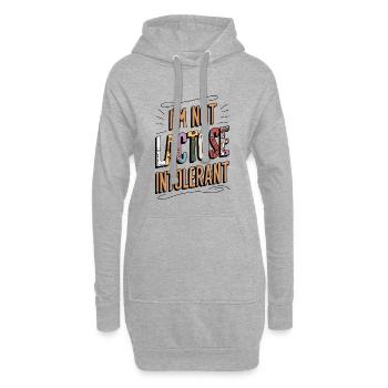 Not Lactose Intolerant - Hoodie-Kleid - Grau meliert - Vorne