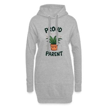 Proud Plant Parent - Hoodie-Kleid - Grau meliert - Vorne
