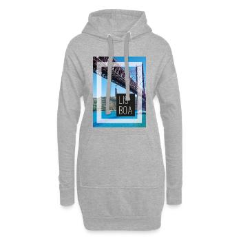 Lissabon LISBOA - Ponte de 25 Abril - Hoodie-Kleid - Grau meliert - Vorne