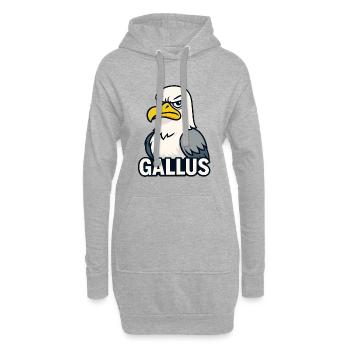 Illustration de mascotte d’aigle audacieux - Sweat-shirt à capuche long Femme - gris chiné - Devant