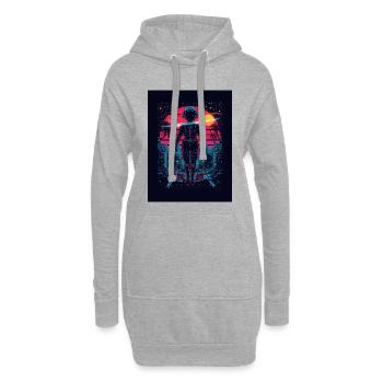 Astronaut Neon Sunset - Hoodie-Kleid - Grau meliert - Vorne