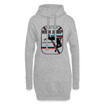 Hochsprung Design – Fly over your limits - Hoodie-Kleid - Grau meliert - Vorne
