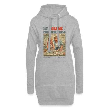 Cure for Stupid People Lab - Hoodie-Kleid - Grau meliert - Vorne