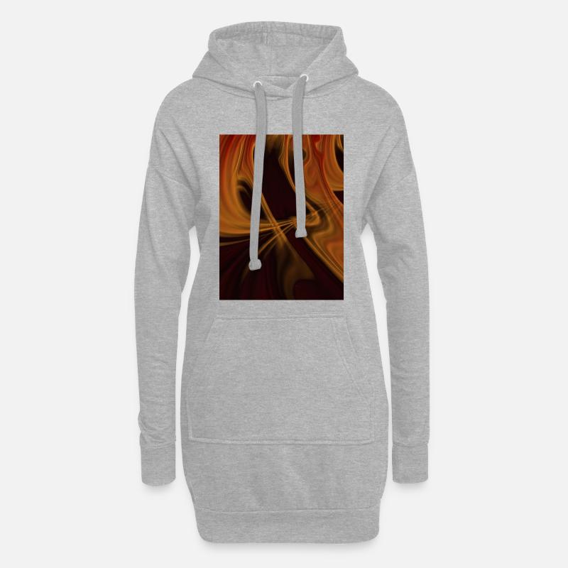 Wüste - Hoodie-Kleid - Grau meliert