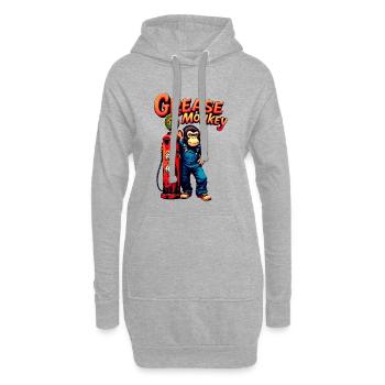 GreaseMonkey Retro-Pumpendesign - Hoodie-Kleid - Grau meliert - Vorne