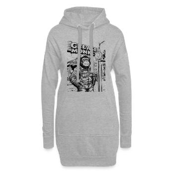 GreaseMonkey Linienzeichnung - Hoodie-Kleid - Grau meliert - Vorne