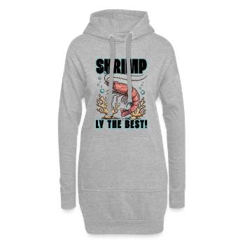 Shrimp Humor Shrimply Das Beste - Hoodie-Kleid - Grau meliert - Vorne