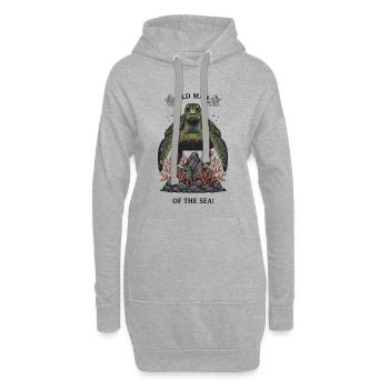 Vintage Meeresschildkröte Old Man of the Sea - Hoodie-Kleid - Grau meliert - Vorne