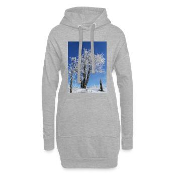 Eisige Kälte - Hoodie-Kleid - Grau meliert - Vorne