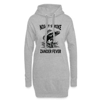 Pêche Rivière Sandre Night Strike - Sweat-shirt à capuche long Femme - gris chiné - Devant