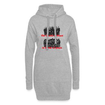 Conseil de la Paix : Ennui de la Paix - Sweat-shirt à capuche long Femme - gris chiné - Devant
