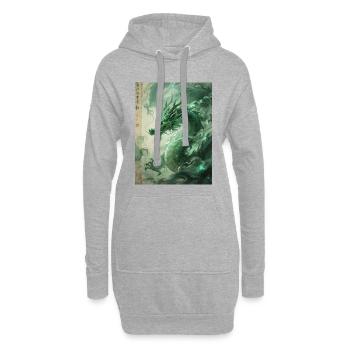 Das Totem des Frühlings: Qinglong – Vitalité Azur - Hoodie-Kleid - Grau meliert - Vorne