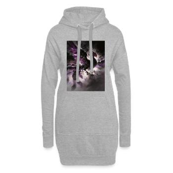 Der dunkle Phönix: Aufstieg der Dunkelheit - Hoodie-Kleid - Grau meliert - Vorne