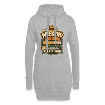 Weekend Loading Please Wait - Hoodie-Kleid - Grau meliert - Vorne