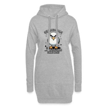 Ich mach das Möwe lustiger Büro Spruch - Hoodie-Kleid - Grau meliert - Vorne
