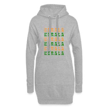 Grille de couleurs du Kerala - Sweat-shirt à capuche long Femme - gris chiné - Devant