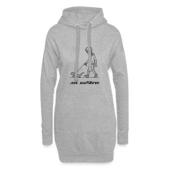 Exe Ausführen - Hoodie-Kleid - Grau meliert - Vorne