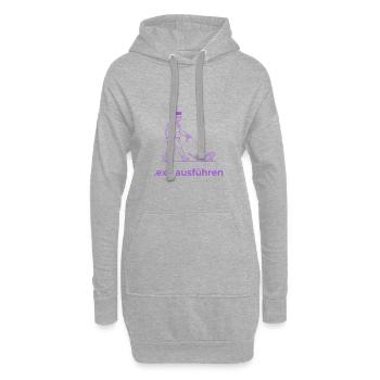 Admin Exe Ausführen lila - Hoodie-Kleid - Grau meliert - Vorne