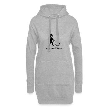 exe ausführen - Hoodie-Kleid - Grau meliert - Vorne