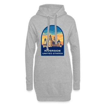 Riverside California Mission Inn Retro Travel Badg - Hoodie-Kleid - Grau meliert - Vorne