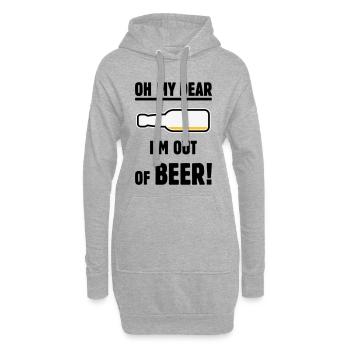 Oh mon cher – je n’ai plus de bière ! (Ale Lager / POS 3C) - Sweat-shirt à capuche long Femme - gris chiné - Devant