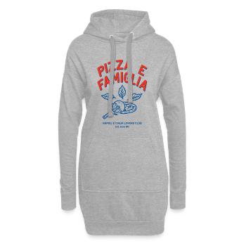 Pizza Famiglia - Hoodie-Kleid - Grau meliert - Vorne