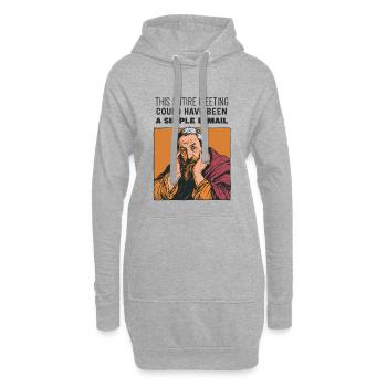 Réunion au lieu d’e-mail - Sweat-shirt à capuche long Femme - gris chiné - Devant