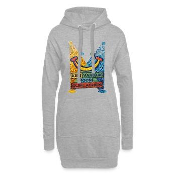 Wählen Sie heute Lächeln - Hoodie-Kleid - Grau meliert - Vorne