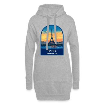 CTY02227 - Hoodie-Kleid - Grau meliert - Vorne