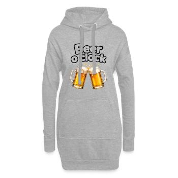 Bier-Uhr: Toastmuffins - Hoodie-Kleid - Grau meliert - Vorne