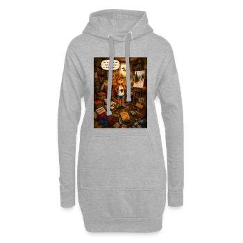 Hm, ich glaube, mein ADHS hat wieder zugeschlagen - Hoodie-Kleid - Grau meliert - Vorne