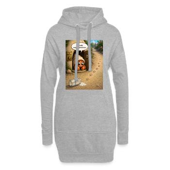 Oh crabe, peut-être demain – Dessin animé mignon de l’ermite crabe - Sweat-shirt à capuche long Femme - gris chiné - Devant