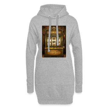 SlothMachine – Chaque tirage gagne pour les amateurs de paresseux - Sweat-shirt à capuche long Femme - gris chiné - Devant