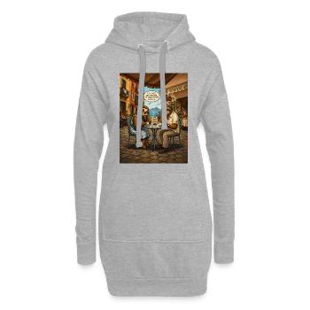 NAPoli – Coffee Ain't Working, I will take a nap - Hoodie-Kleid - Grau meliert - Vorne