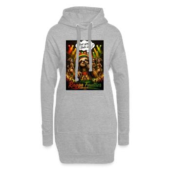 Ragga Faultier – Just Gimme Sloth Life Reggae - Hoodie-Kleid - Grau meliert - Vorne