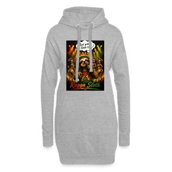 Ragga Sloth – Just Gimme Sloth Life Reggae Design - Sweat-shirt à capuche long Femme - gris chiné - Devant