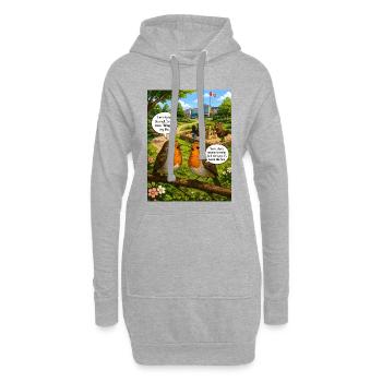 Robin Bling – Jeu de mots drôle avec Robin Bird - Sweat-shirt à capuche long Femme - gris chiné - Devant
