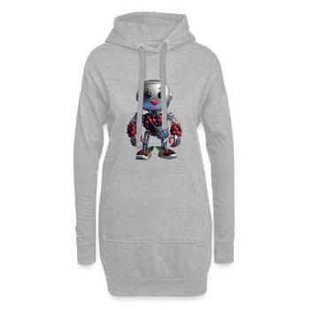 BERRY BOT - Robot Wildberry femelle mignonne - Sweat-shirt à capuche long Femme - gris chiné - Devant