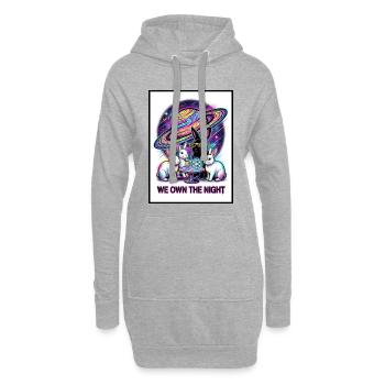 Nous possédons la nuit - Sweat-shirt à capuche long Femme - gris chiné - Devant