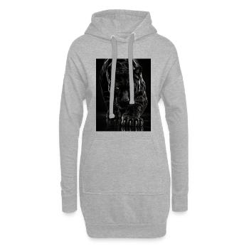 Black Shadow Panther - Hoodie Dress - heather grey - Front